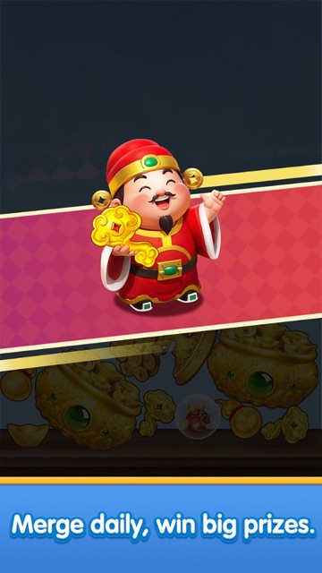 Fortune God on a luck banner — merge daily, win big prizes